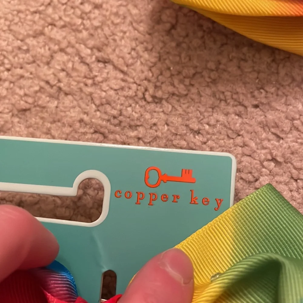 Hair Accessories All 3 Rainbow Bow Clip In